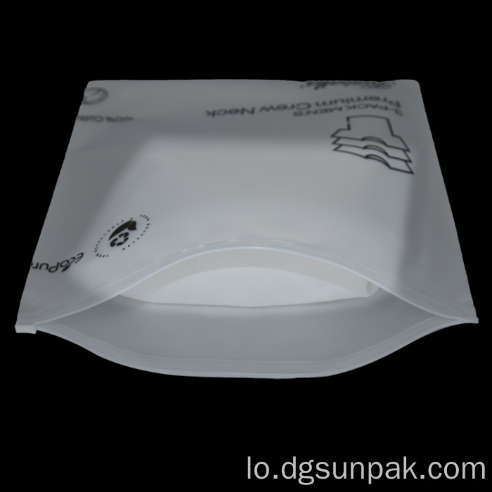 zipper zip ຖົງຢາງທີ່ປະທັບຕາ poly poly ສໍາລັບເສື້ອຜ້າ